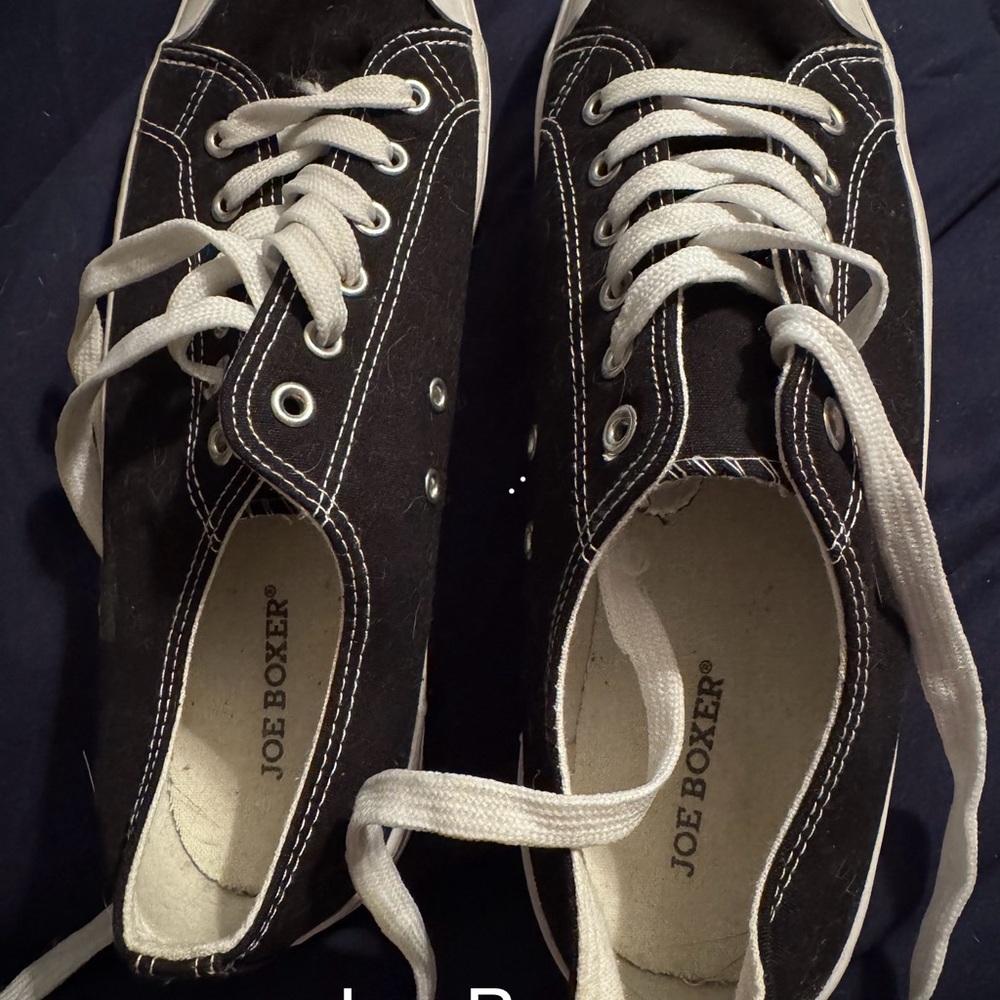 Joe Boxer Black Canvas Sneakers